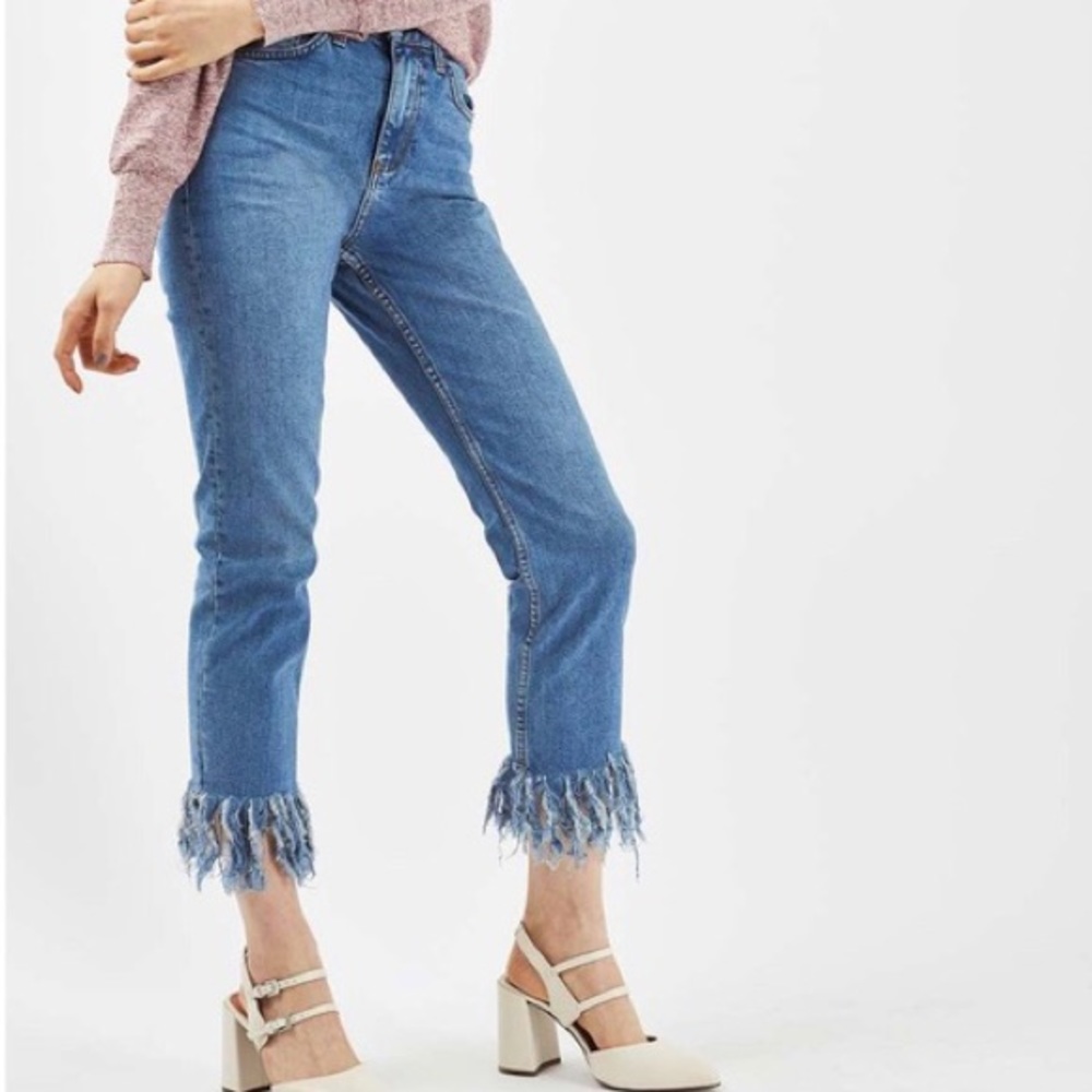 Fringe Hem Jeans
